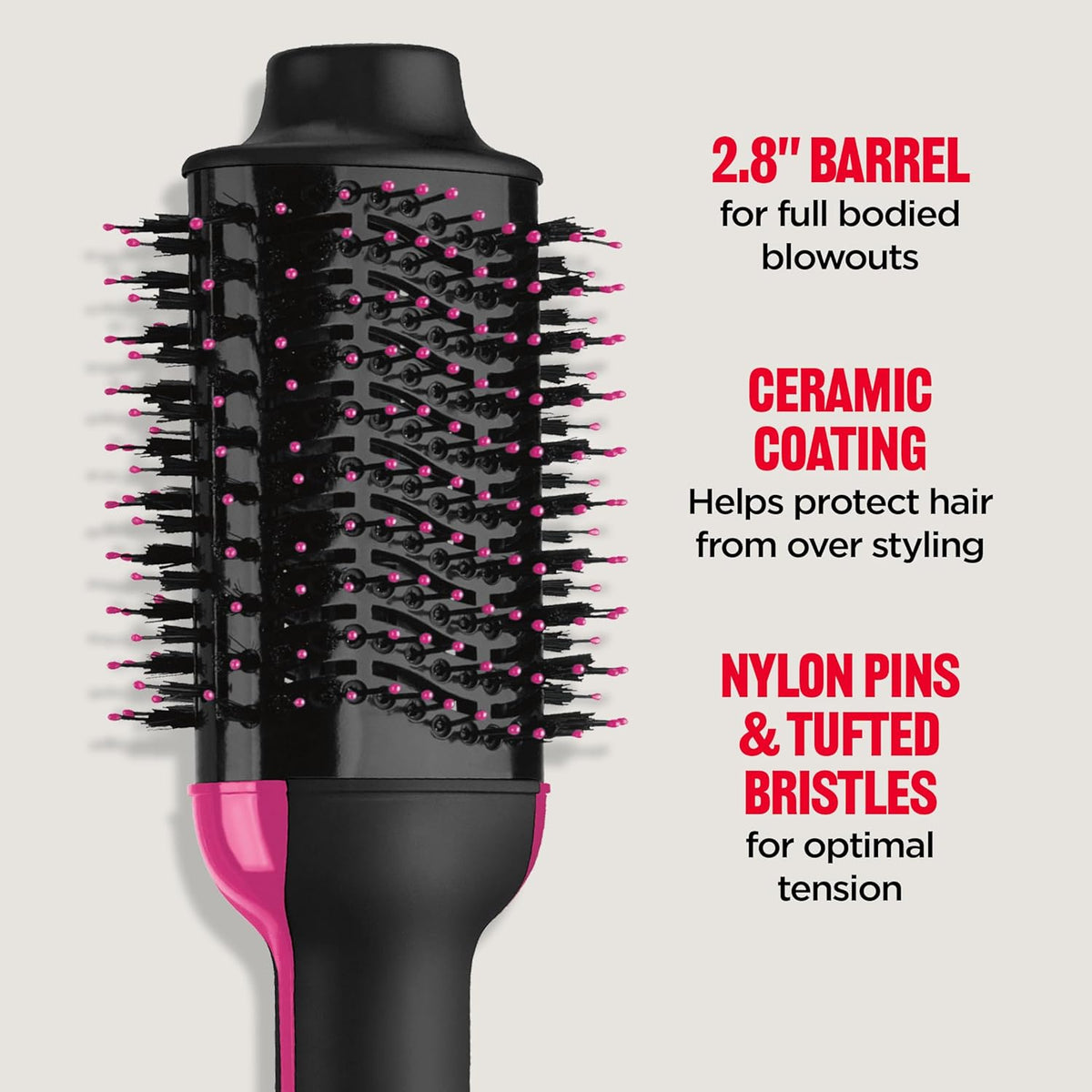 Hair Dryer Hot Air Brush Styler & Volumizer – 4-in-1 One Step Hair Straightener, Curler, Blow Dryer & Styling Comb
