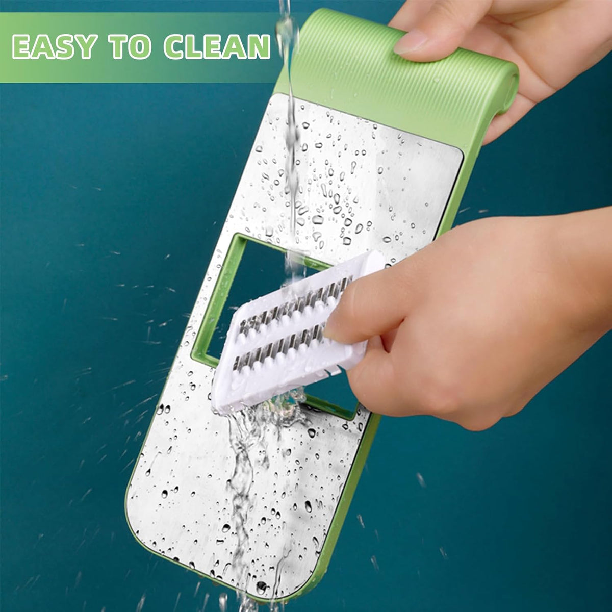5-in-1 Manual Food Grater & Slicer – Multi-Function Vegetable & Fruit Cutter with Stainless Steel Blades