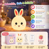 Cubbie Rabbit Silicone Night Light | Rechargeable Bunny Lamp