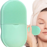 2-in-1 Silicone Ice Roller & Face Scrubber – Reusable Facial Massage, Cooling Ice Mold & Deep Cleansing Brush