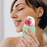 2-in-1 Silicone Ice Roller & Face Scrubber – Reusable Facial Massage, Cooling Ice Mold & Deep Cleansing Brush