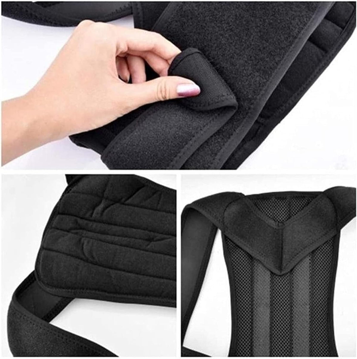 Back Posture Corrector Belt with Metal Support Rods – Adjustable Back & Shoulder Support Brace for Men & Women