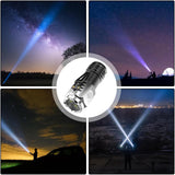 Mini Portable Outdoor LED Flashlight – High Lumens Three-Eyed USB Rechargeable Torch for Camping, Hiking & Emergency