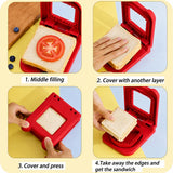 Square Sandwich Cutter – DIY Bread Sandwich Cutter & Sealer for Kids Lunch Box, Toast & Snacks