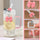 FUNKYFINDS Pink Cute Bow Square Glass Cup with Lid and Straw, Pink Glass Tumbler with Handle Bow Knot Transparent Drinking Glasses for Juice, Iced Coffee, Milk, and Tea Girl Birthday Gifts (Set of 1)