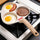 Fdit Nonstick Egg Pan, Breakfast Versatile Skillet Nonstick Divided Grill Pan with Heatproof Handle for Egg Steak Burgers