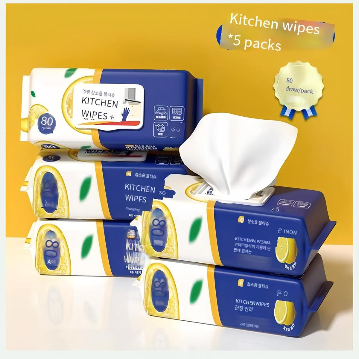 Kitchen Cleaning Mini Wipes – Reusable Multipurpose Cleaning Cloths for Kitchen, Dishes & Household Surfaces