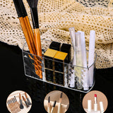 Acrylic 3-Part Diamond Cut Organizer – Multipurpose Makeup, Cosmetic & Desk Storage Holder