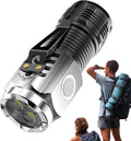 Mini Portable Outdoor LED Flashlight – High Lumens Three-Eyed USB Rechargeable Torch for Camping, Hiking & Emergency