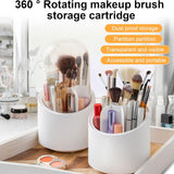 Covered Rotating Toothbrush Holder – 360° Dustproof Bathroom Organizer with Storage Compartments