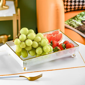Desktop Perfume & Cosmetic Organizer Acrylic Tray – Transparent Makeup, Skincare & Vanity Storage Display Tray