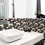 Pack of 24 Self-Adhesive Mosaic Tile Stickers – Waterproof Peel & Stick Wall & Kitchen Décor (7.5 × 4.5 Inch)