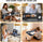 Folding Lap Desk, 23.6 Inch Wood Laptop Bed Desk with Cup Holder, Portable Bed Table for Working Writing Reading & Eating for Bed, Sofa, Couch, Floor - Black