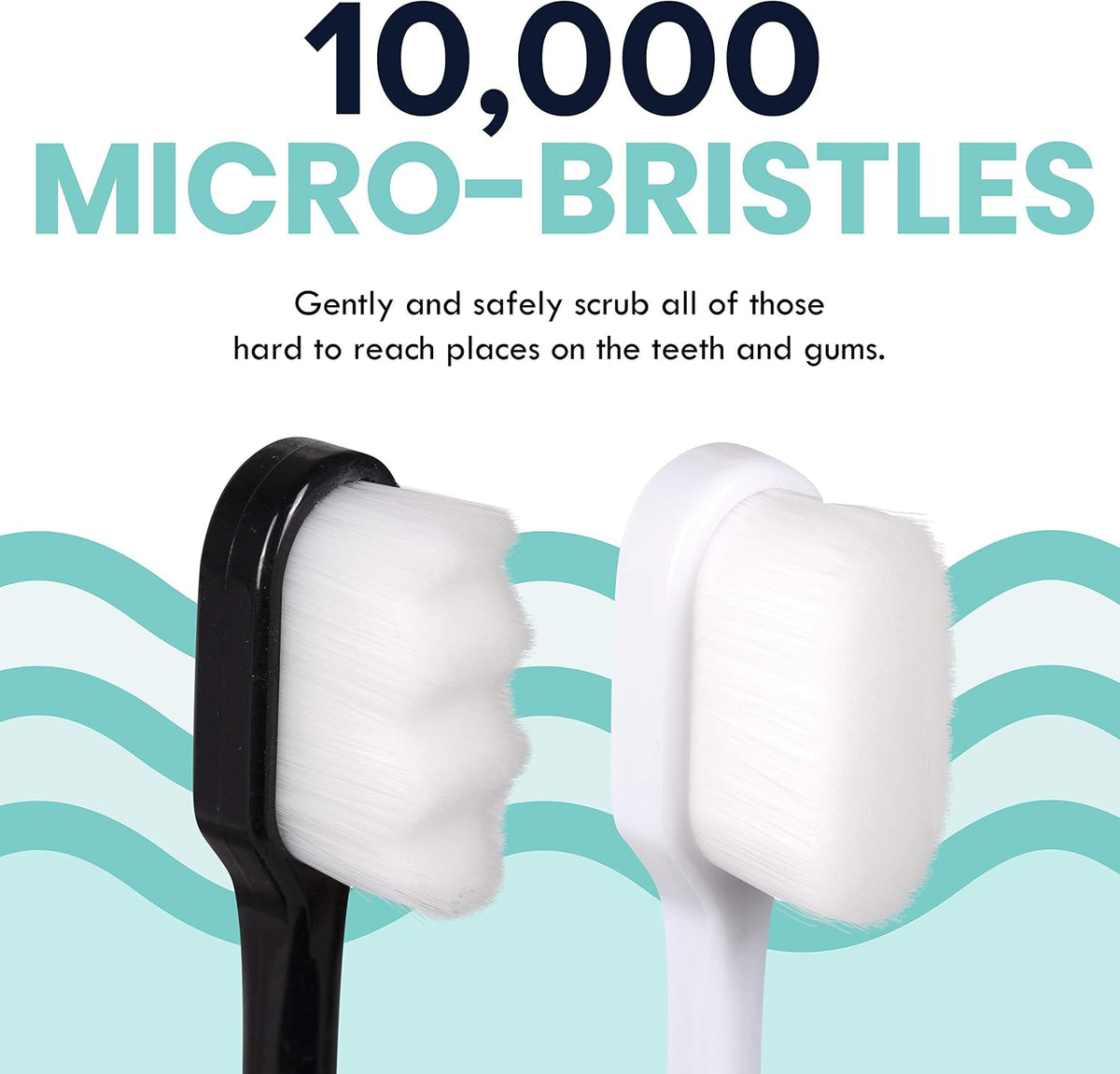 Ultra Soft Nano Bristle Toothbrush – Adult Deep Cleaning Portable Travel Dental Oral Care Brush