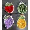 Cute Fruit Absorbent Kitchen Fleece Hanging Towel – Soft Quick-Dry Hand & Dish Towel with Hanging Loop