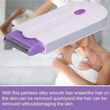 Rechargeable Hair Shaver Purple White ABS Women's Sensitive Skin