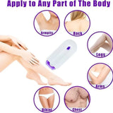 Rechargeable Hair Shaver Purple White ABS Women's Sensitive Skin