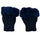 Women’s Faux Fur Fingerless Knitted Gloves | Warm Winter Hand Wrist Warmers | Soft, Stylish & Comfortable | Blue