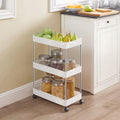 3-Tier Adjustable Mobile Storage Shelf with Wheels – Kitchen, Bathroom & Pantry Organizer Rack