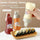 5 Hole Squeeze Sauce Bottle | Refillable Condiment Dispenser with Lid | Multipurpose Ketchup & Hot Sauce Bottle for Kitchen | Black Cap