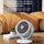 Oscillating Desktop Circulating Fan FT-905 | Rechargeable Mini Table Fan with LED Display & 3 Speeds