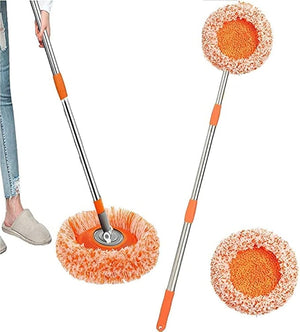 Sunflower Spin Mop with Adjustable Handle – 360° Microfiber Floor Cleaning Mop
