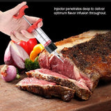 Stainless Steel BBQ Meat Marinade Injector Needle – Flavor Seasoning Syringe for Turkey, Chicken, Beef & Grilling