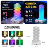 Triangle Cube Atmosphere Rechargeable LED Lamp – Multi-Color RGB Night Light with Touch Control & USB Charging