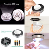 Mini Wireless 3 LED Push Touch Wall Light – Battery Powered Stick-On Tap Light for Cabinet, Closet, Staircase & Kitchen