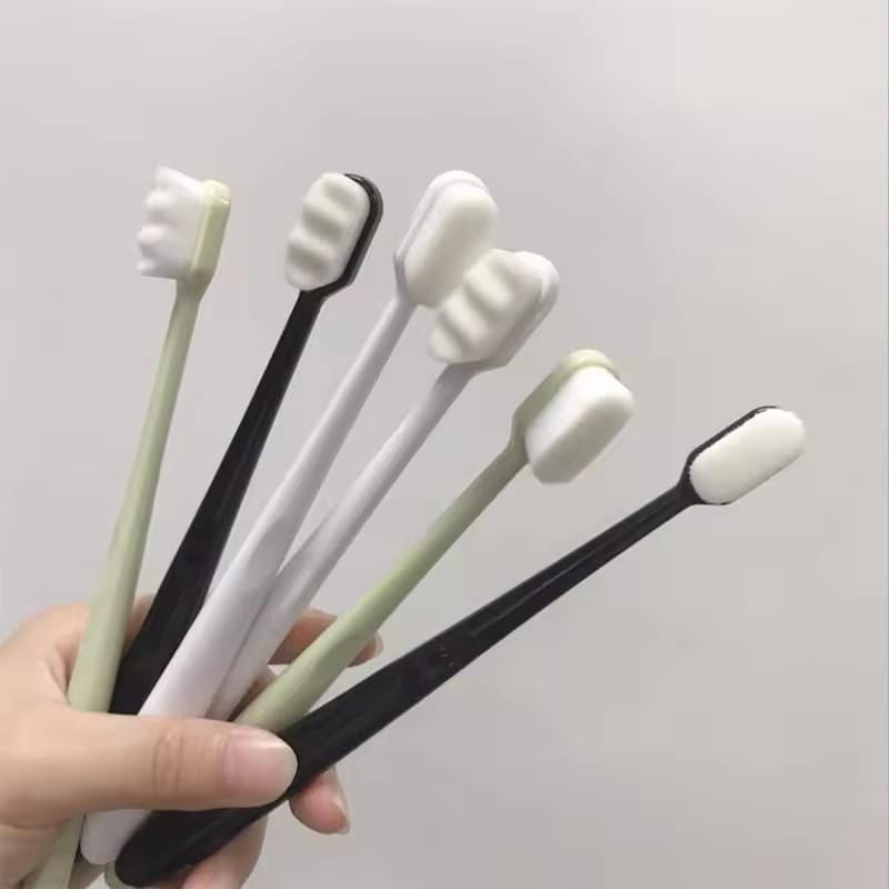 Ultra Soft Nano Bristle Toothbrush – Adult Deep Cleaning Portable Travel Dental Oral Care Brush