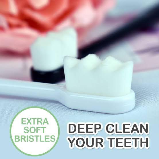 Ultra Soft Nano Bristle Toothbrush – Adult Deep Cleaning Portable Travel Dental Oral Care Brush