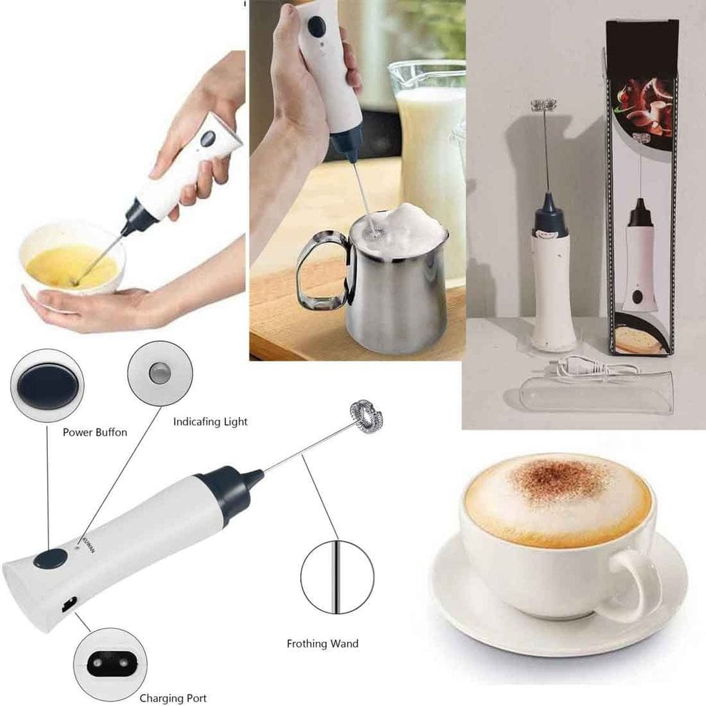 Rechargeable Coffee Frother – USB Electric Coffee Beater & Milk Frother for Latte, Cappuccino, Matcha & Hot Chocolate