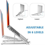 Portable Laptop Stand – Adjustable Foldable Aluminum Laptop Holder for Desk, Office, Home & Travel