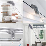 Foldable Cleaning Grey Duster – Extendable Microfiber Dust Cleaner for Ceiling Fan, Furniture, Blinds & Home Cleaning