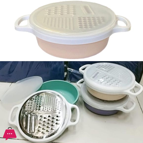 4-in-1 Multi Grater with Storage Case & Plastic Cover – Stainless Steel Vegetable, Cheese & Fruit Grater