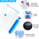 Vacuum Storage Bags Set – 5 Compression Bags with Manual Suction Pump for Clothes, Blankets & Bedding Space Saver