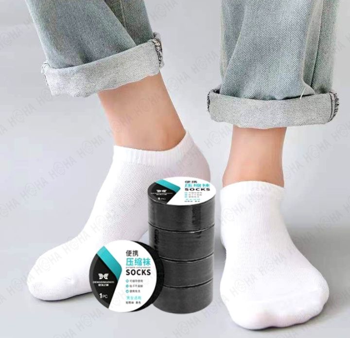 Disposable Travel Socks for Men & Women – Soft Breathable Lightweight Washable Compression Travel Socks