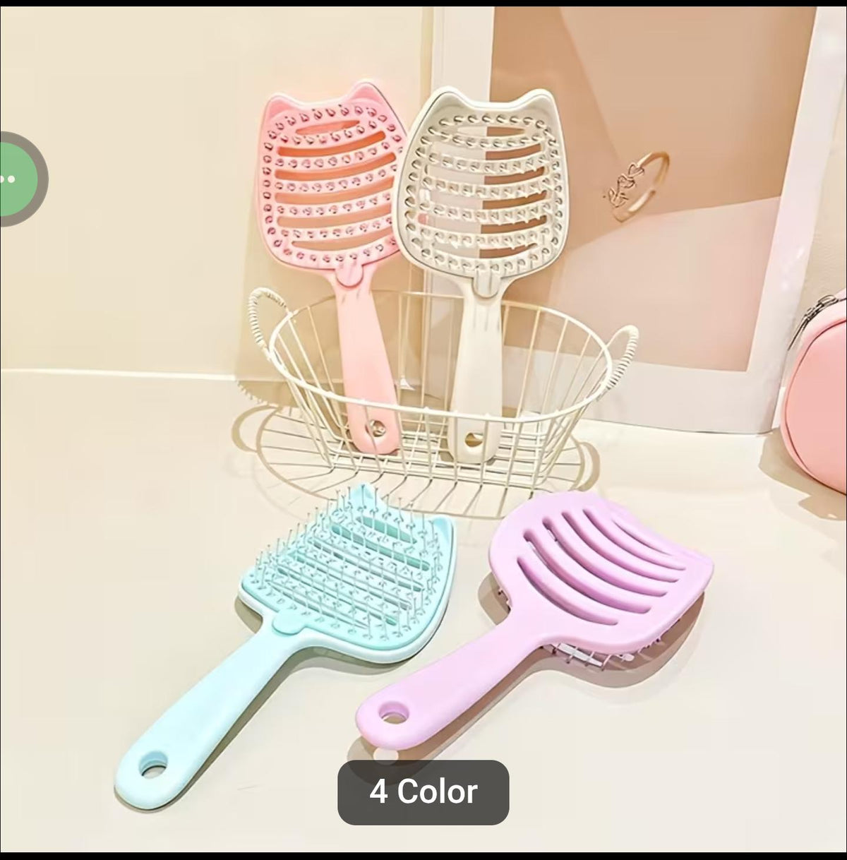 Fluffy Detangling Hair Brush – Anti-Tangle Scalp Massage Hair Brush for Wet & Dry Hair