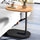 Modern C-Shape Side Table – Portable Laptop & Coffee Table with Metal Frame and Wooden Top for Sofa, Bed & Chair