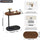 Modern C-Shape Side Table – Portable Laptop & Coffee Table with Metal Frame and Wooden Top for Sofa, Bed & Chair