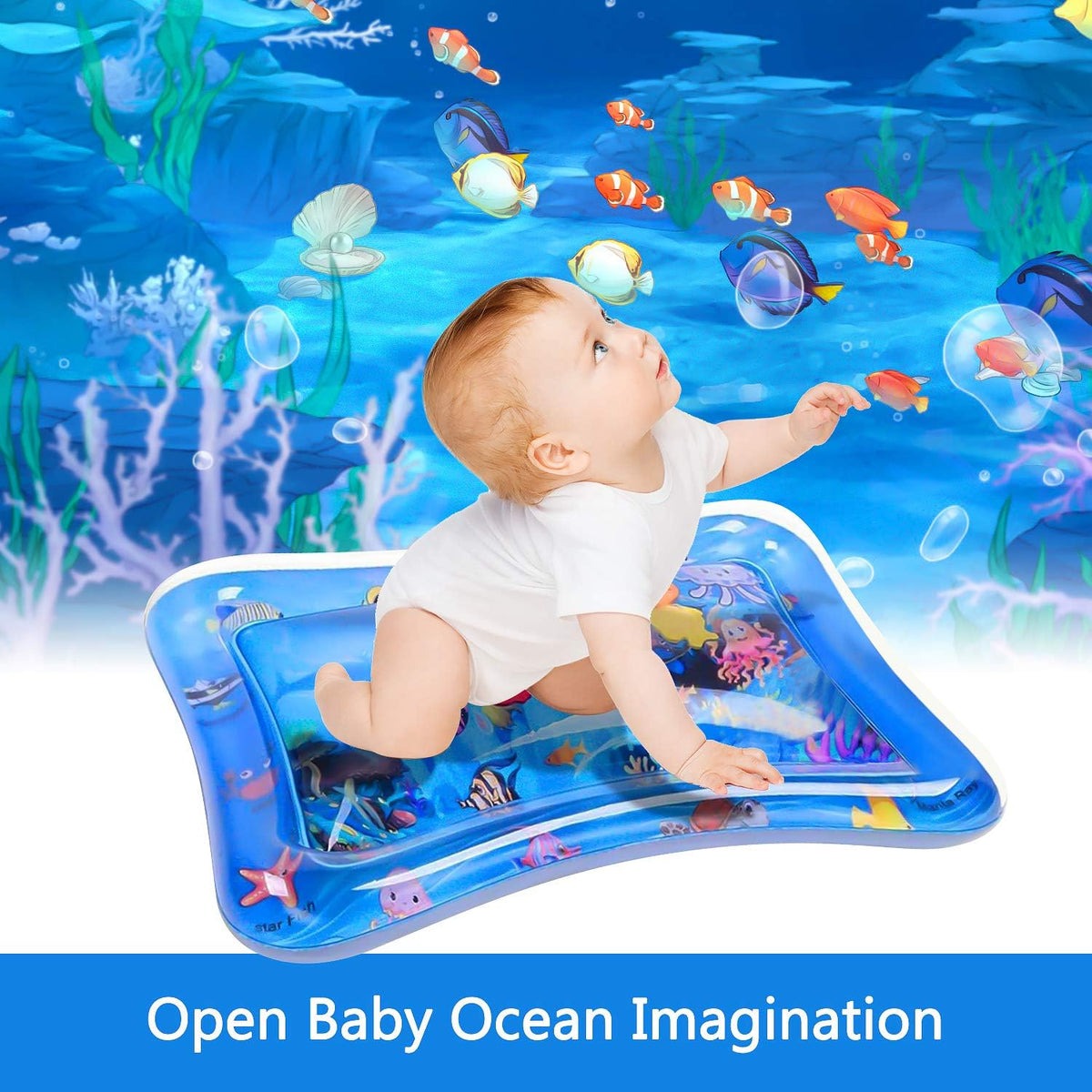 Baby Water Play Mat – Inflatable Tummy Time Water Play Mat for Infants & Toddlers (3–48 Months)