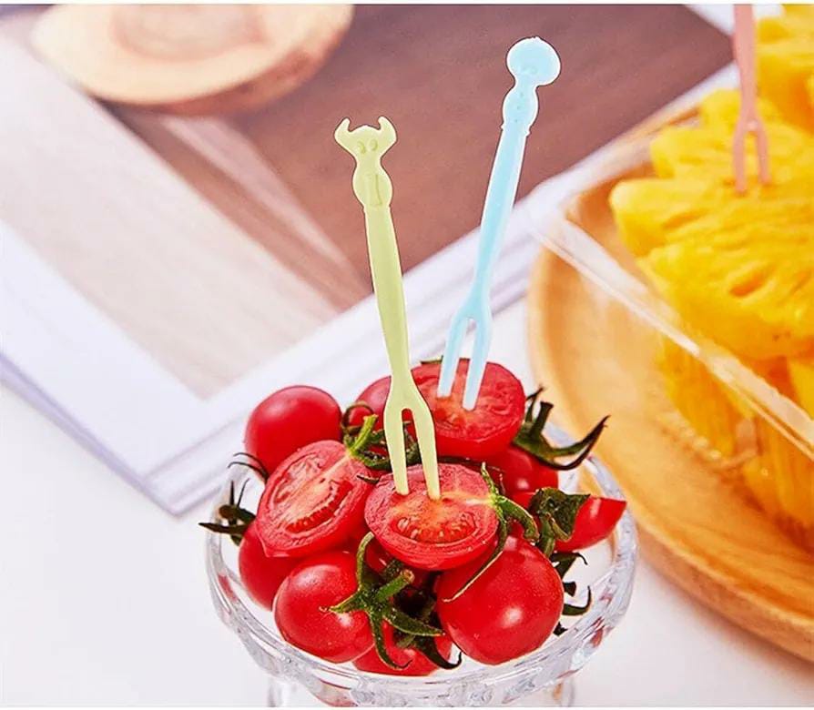 Pack of 20 Fruit Forks – Reusable Mini Dessert & Fruit Picks with Storage Box