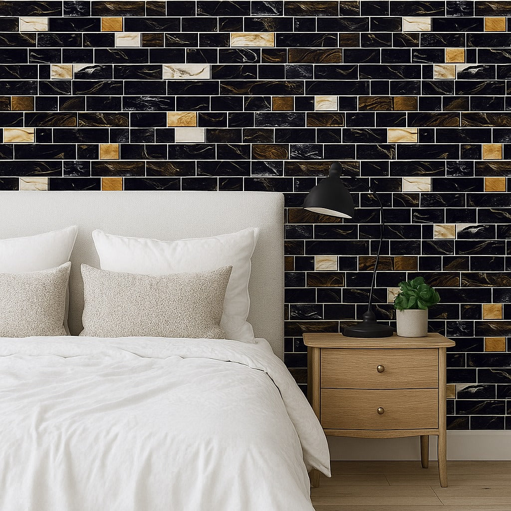 Pack of 24 Self-Adhesive Mosaic Tile Stickers – Waterproof Peel & Stick Wall & Kitchen Décor (7.5 × 4.5 Inch)