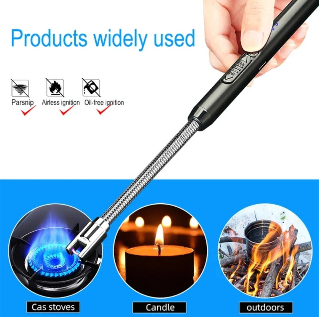 Arc Rechargeable Kitchen Lighter – USB Type-C Electric Plasma Lighter with Metal Body for Kitchen & BBQ