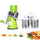 Table Top Drum Multifunctional Roller Vegetable Cutter – Hand Crank Rotary Grater, Potato Slicer & Cheese Shredder