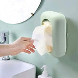 Silicone Tissue Box Cover with Suction Cup – Wall Mounted Tissue Holder for Bathroom, Kitchen & Car