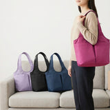 Deep Pocket Magnetic Waterproof Tote Bag for Women – Large Capacity Shoulder Handbag with Magnetic Closure