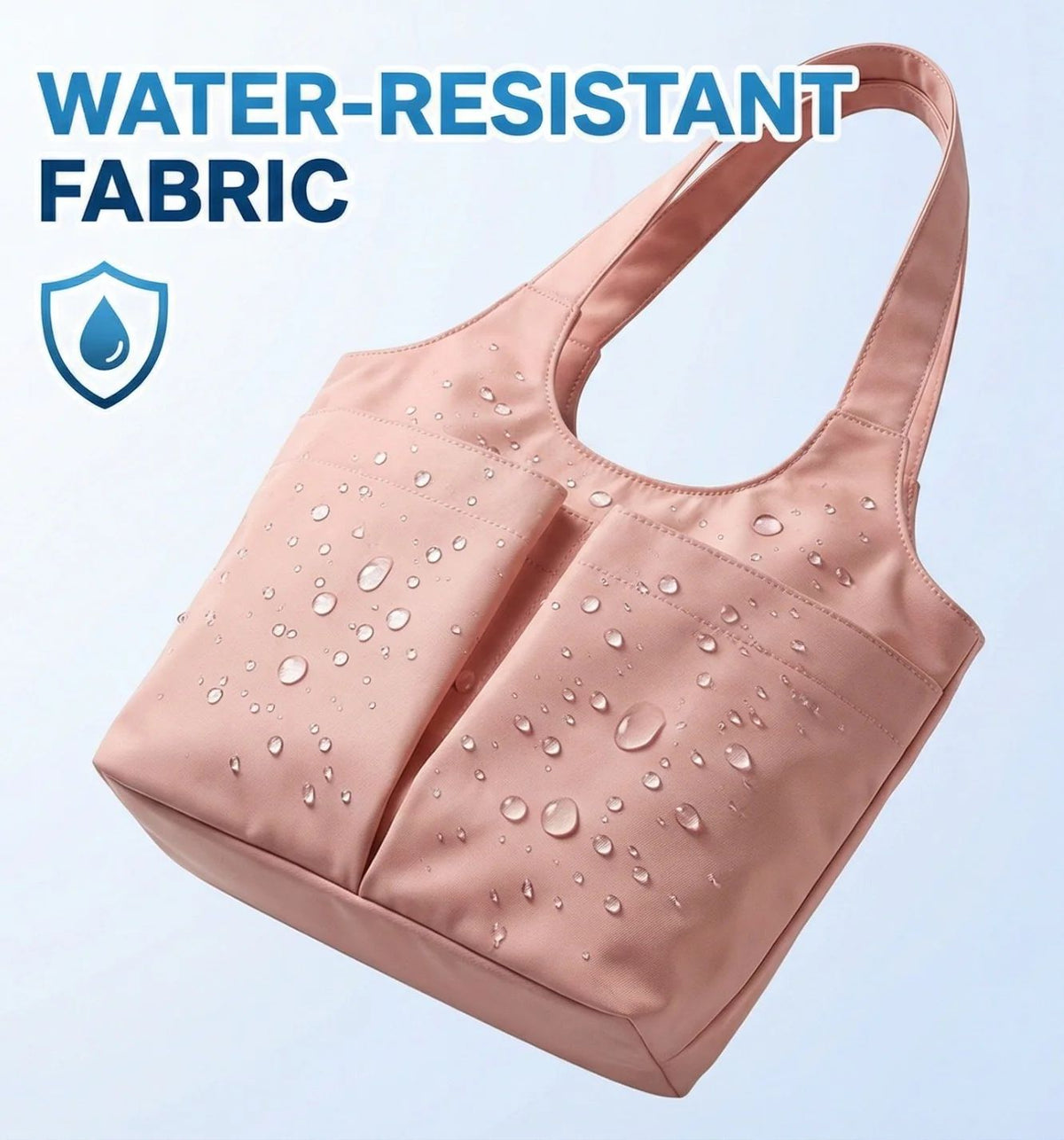 Deep Pocket Magnetic Waterproof Tote Bag for Women – Large Capacity Shoulder Handbag with Magnetic Closure