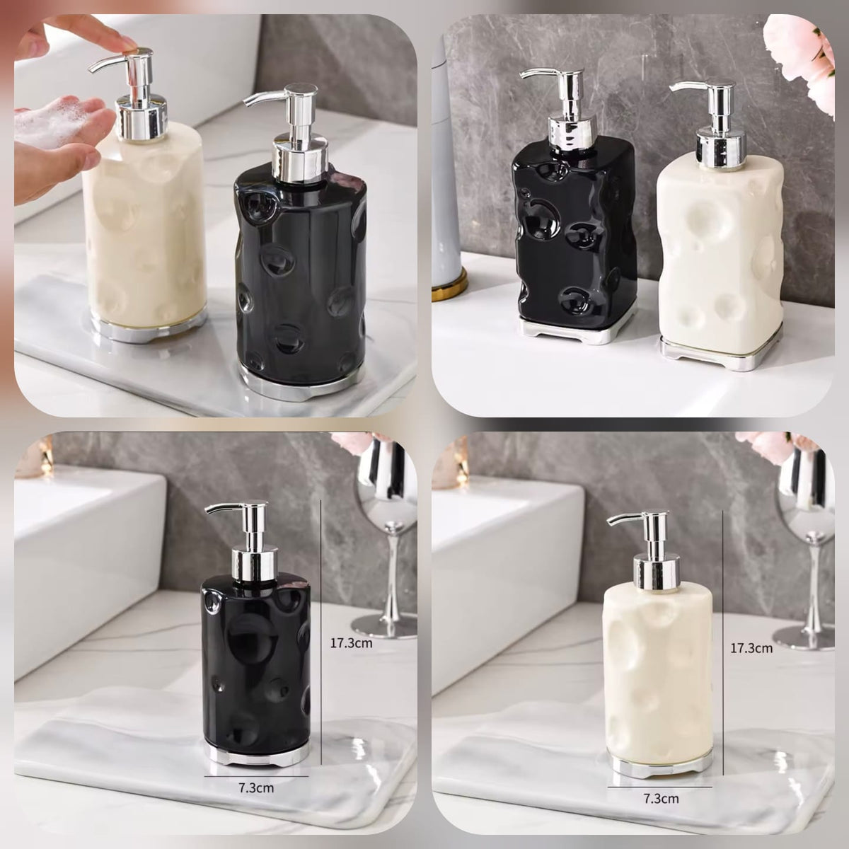 Hand Soap Dispenser – Refillable Liquid Soap Pump Bottle for Bathroom, Kitchen & Wash Basin