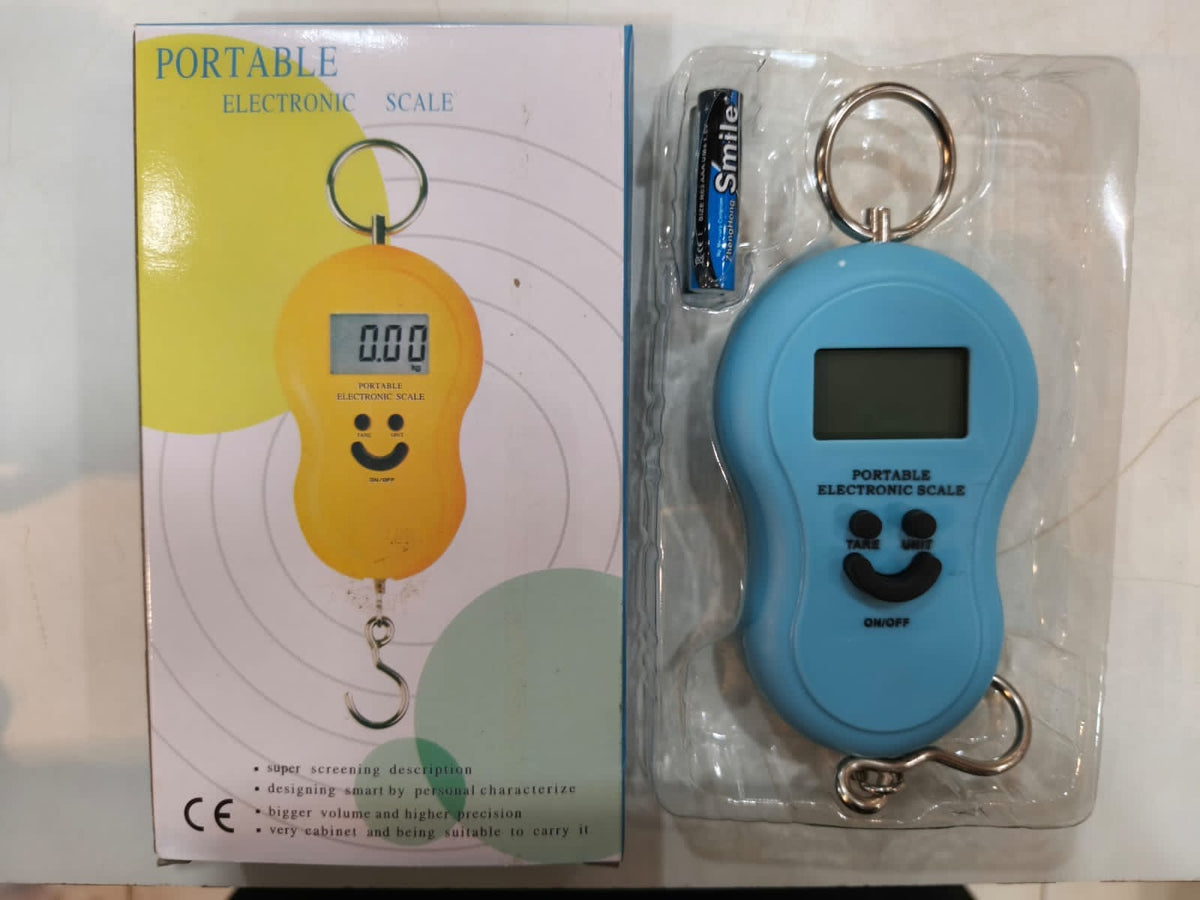 Electronic Digital Hanging Scale 50KG – Portable Stainless Steel Hook Luggage Scale with LCD Display
